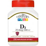 21st Century Vitamín D3 25 mcg 250 kapslí – Hledejceny.cz