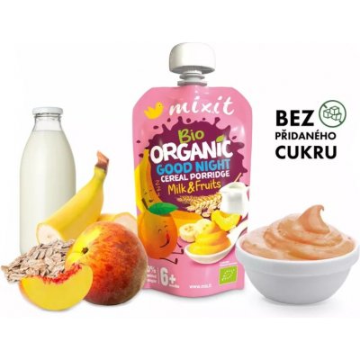 Mixit BIO kapsička Obilná kaše Mléko a Ovoce 110 g – Sleviste.cz
