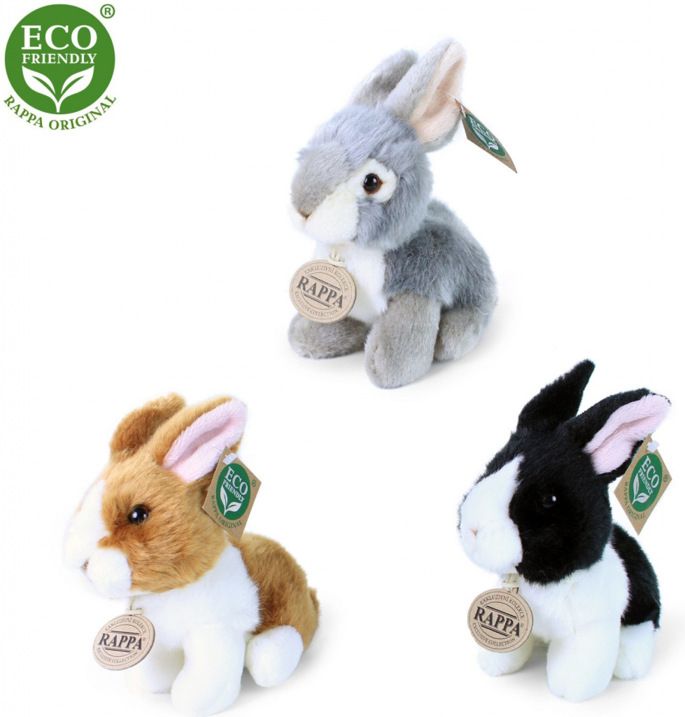Eco-Friendly králík sedící 16 cm