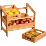 Bambusový KUCHYŇSKÝ REGAL vytahovací tácky x3 – Zboží Dáma