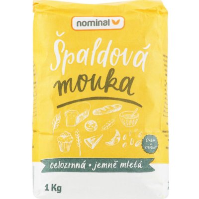 Nominal Mouka špaldová celozrnná jemně mletá z Vysočiny 1 kg – Hledejceny.cz