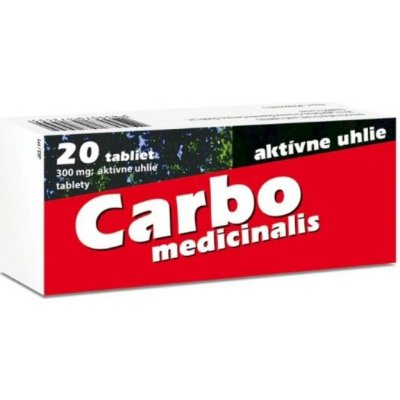CARBO MEDICINALIS aktivní uhlí 300 mg 20 tablet – Hledejceny.cz
