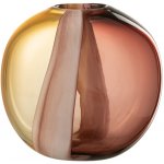 Hnědo-žlutá skleněná váza J-line Amberis 21 cm – Hledejceny.cz