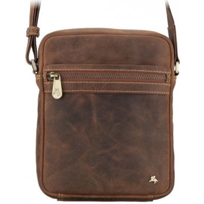 Značková pánská kožená taška přes rameno hnědá KT171 – Zboží Dáma