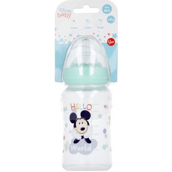 VETRO-PLUS Láhev plastová se silikonovým dudlíkem MICKEY 240 ml