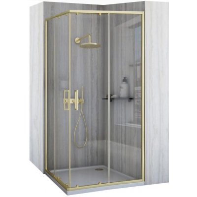 REA City sprchový kout 80x100, kartáčovaná zlatá REA-K6445 – Hledejceny.cz