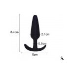 bdsm-bondage-shop Tvarovaný anální kolík z lékařského silikonu AK15 Velikost S Černá – Zboží Dáma