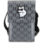 Karl Lagerfeld Saffiano Mono Choupette Universal Bag stříbrné – Zboží Živě