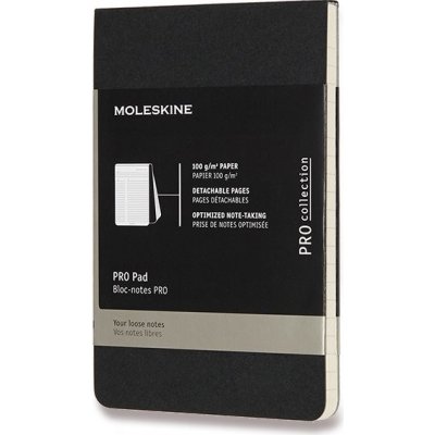 Moleskine Poznámkový blok Professional S, linkovaný, černý A6 48 listů – Sleviste.cz