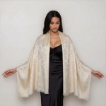 Classic Scarf šála smetanová a zlatý lurex – Sleviste.cz
