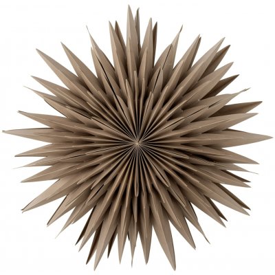 Bloomingville Závěsná svíticí hvězda Elijas Brown 50 cm, hnědá barva, papír – Hledejceny.cz