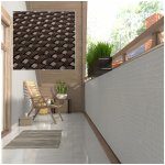 MyBestHome Malmo ratanová zástěna 100 x 100 x 110 cm tmavě hnědá metráž – Zboží Mobilmania