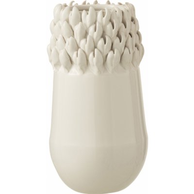 Krémová keramická váza Ibiza white - Ø 14*27cm - J-Line by Jolipa – Hledejceny.cz