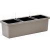 Květináč a truhlík Plastia Truhlík samozavlažovací Berberis TRIO 117x39x35 cm taupe