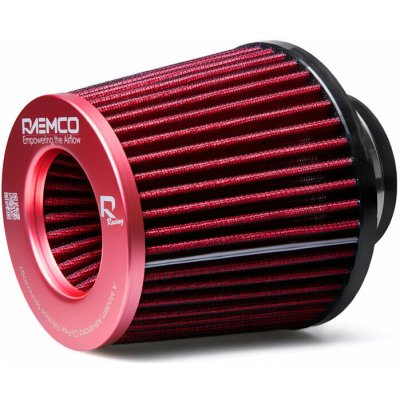 Raemco sportovní vzduchový filtr, délka 130 mm, vstup 77 mm, barva červená – Hledejceny.cz