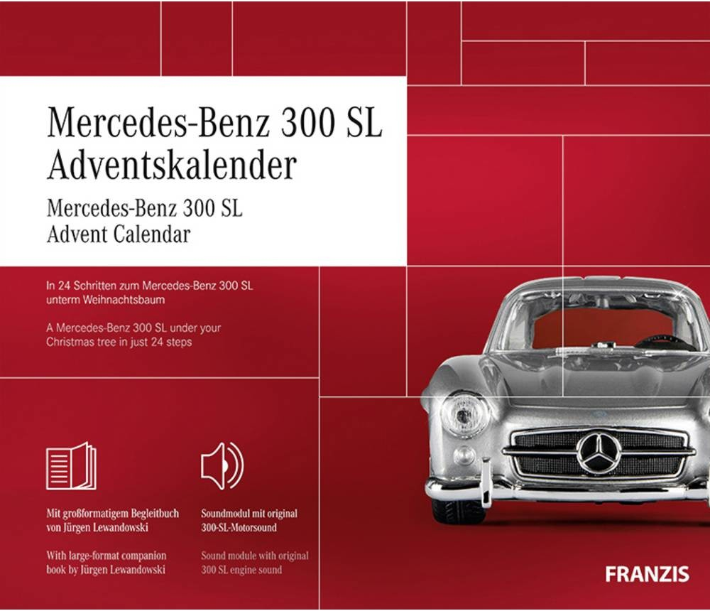 Franzis Adventní kalendář se zvukem Mercedes-Benz 300 SL 1:43