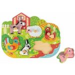 Janod vkládací puzzle s úchyty Farma – Zboží Mobilmania
