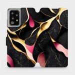 Pouzdro Mobiwear Flip Samsung Galaxy A52 / A52s 5G - VP35S Černý a zlatavý mramor – Zboží Živě