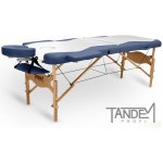 Tandem Skládací masážní lehátko Profi W2D DUO bílo-modrá 195 x 70 cm 15,5 kg – Zboží Mobilmania