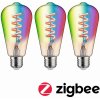 Žárovka Paulmann Filament 230V Smart Home Zigbee 3.0 LED žárovka ST64 E27 3x6,3W RGBW+ stmívatelné zlatá
