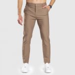 Iron Aesthetics Strečové kalhoty Classy hnědé – Zboží Dáma