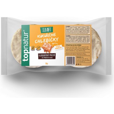 Topnatur Kukuřičný chlebíček slaný karamel v jogurtové polevě 70 g – Zboží Dáma