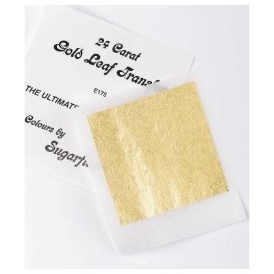 Sugarflair Transfer plát zlatý 24 karátů (8 x 8 cm) Sugarflair – Zboží Dáma