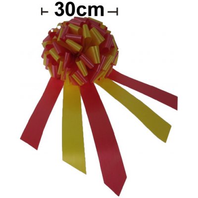 Mašle na auto SMALL CAR BOW - červená/žlutá +obal – Zboží Dáma