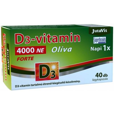 JutaVit Vitamin D3 4000 IU Forte 40 měkkých kapslí – Hledejceny.cz
