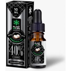 PLANT OF LIFE CBD/CBG Kapky Kokosový olej s CBD 40% 10 ml Fullspectrum