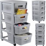 CURVER INFINITY Regál 4x11L šedá 04356-099 – Hledejceny.cz