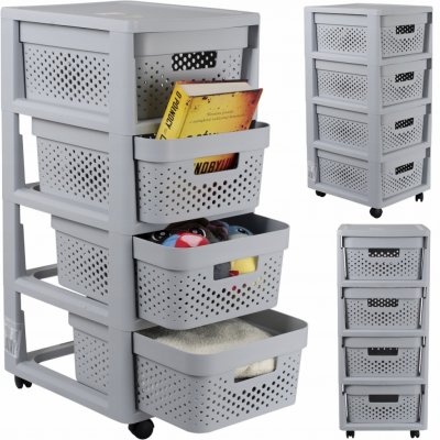 CURVER INFINITY Regál 4x11L šedá 04356-099 – Hledejceny.cz