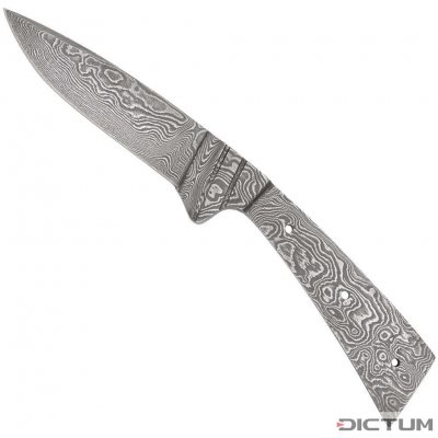Dictum Čepel na výrobu nože Full Tang Blade Blank Random Damascus 90 mm