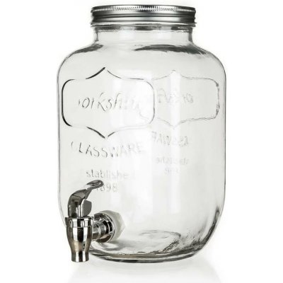 Láhev 4000ml skleněná s kohoutkem, kov.víčko – Sleviste.cz