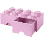 LEGO® 40061738 Room Copenhagen Brick Drawer 8 25 x 50 x 18 cm světle růžová s šuplíkem – Zboží Mobilmania