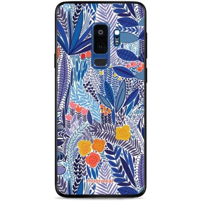 Pouzdro Mobiwear Glossy Samsung Galaxy S9 Plus - G037G - Modrá květena – Zboží Mobilmania