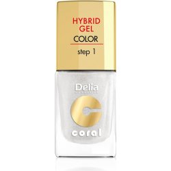 Delia Hybrid Coral Gel lak 32 perleťově bílá 11 ml