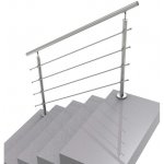 UMAKOV Nerezové zábradlí na schody, 1500x900mm, VS, L - sada pro montáž A-ZVS90-1500-L