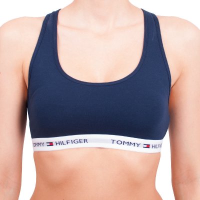 Tommy Hilfiger cotton bralette Iconic C O navy – Zboží Mobilmania