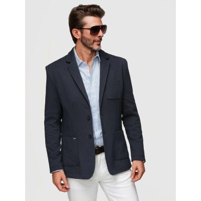 Tmavě modré sportovní sako slim fit střihu V3 M165 – Sleviste.cz