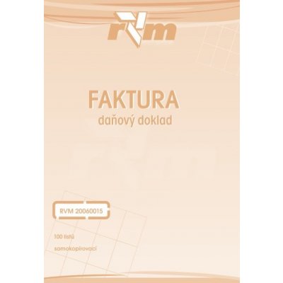 RVM 20060015 Faktura A5 NCR – Zboží Živě