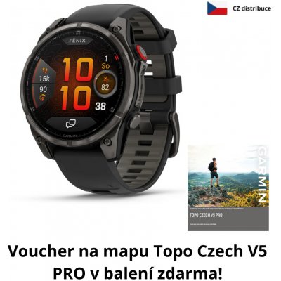 Garmin Fenix 8 PRO 47mm AMOLED Sapphire Black/Pebble Grey 010-03198-01 – Zboží Živě