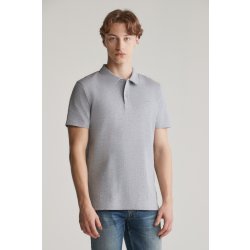 Gant polokošile WAFFLE TEXTURE SS-PIQUE šedá