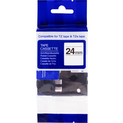 PRINTLINE kompatibilní páska s Brother TZE-FX651,24mm,černý tisk/žlutý podklad, flexibilní PLTB79, TZEFX651 – Hledejceny.cz