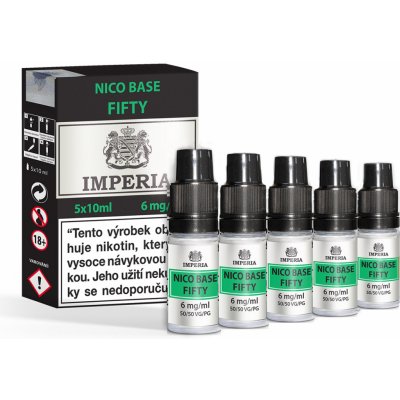 Nikotinová báze IMPERIA 5x10ml PG50-VG50 6mg – Zboží Dáma