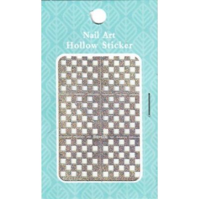 Nail Accessory Hollow Sticker šablonky na nehty 129 multibarevné čtverečky 1 aršík – Zbozi.Blesk.cz