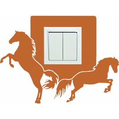 Merci-shop. Samolepka kolem vypínače - Koně rozměry 30 x 22 cm – Zboží Mobilmania