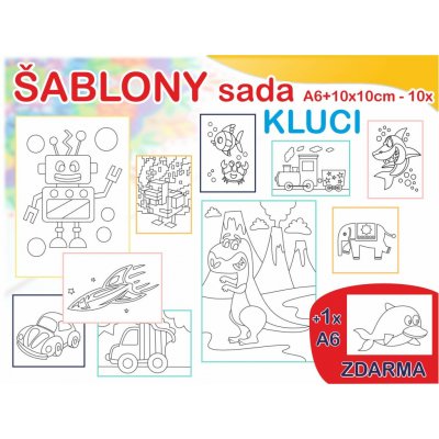 Radost v písku Sada šablon 11x A6 pro kluky – Hledejceny.cz