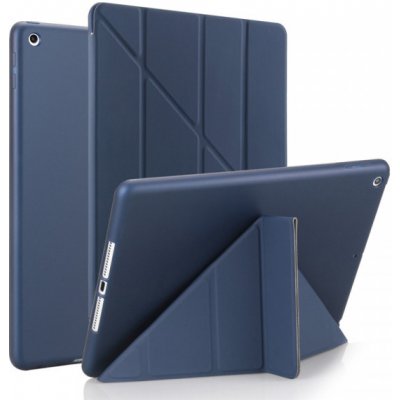SES 2v1 Smart flip cover + zadní silikonový ochranný obal pro Apple iPad Air 4 10.9" 2020 tmavě modrý 7983