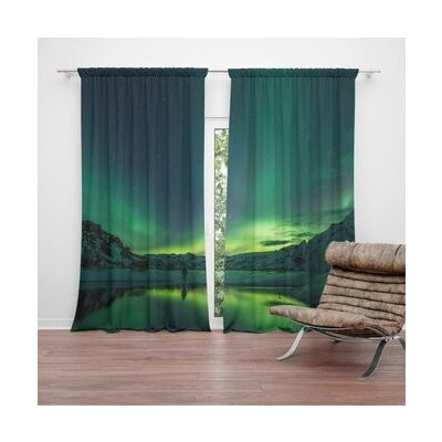 Sablio Závěs Zelená záře: 2ks 140x250cm – Hledejceny.cz